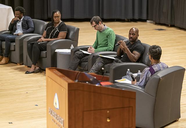 Panelists on stage